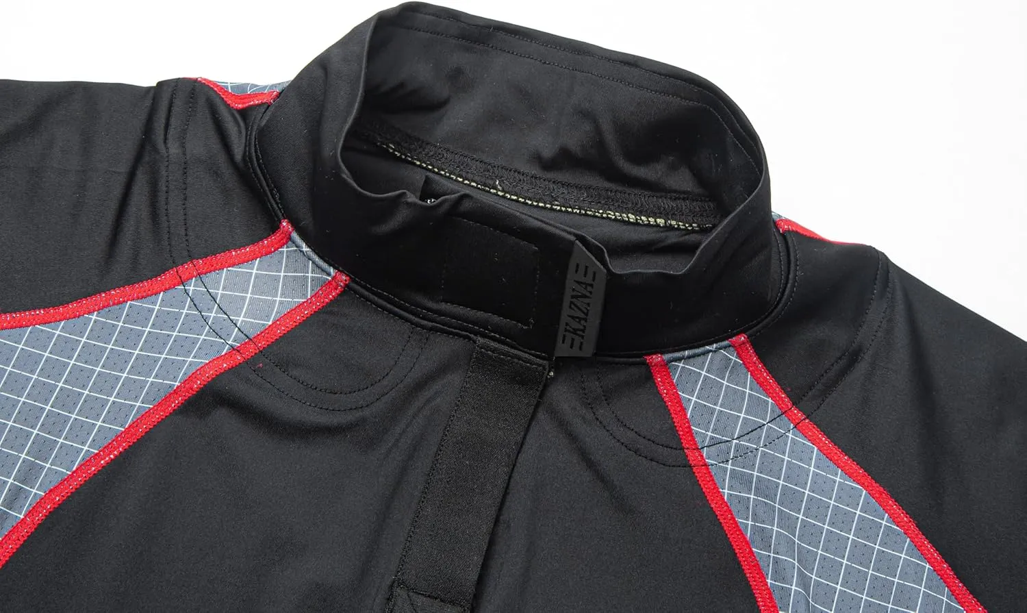 Hockey Shirt with Neck Guard for Adult and Kids,Long Sleeves Compression Shirt with Integrated Neck Guard
