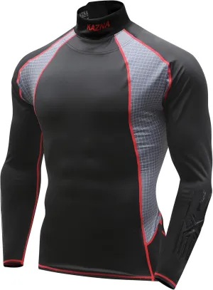 Hockey Shirt with Neck Guard for Adult and Kids,Long Sleeves Compression Shirt with Integrated Neck Guard