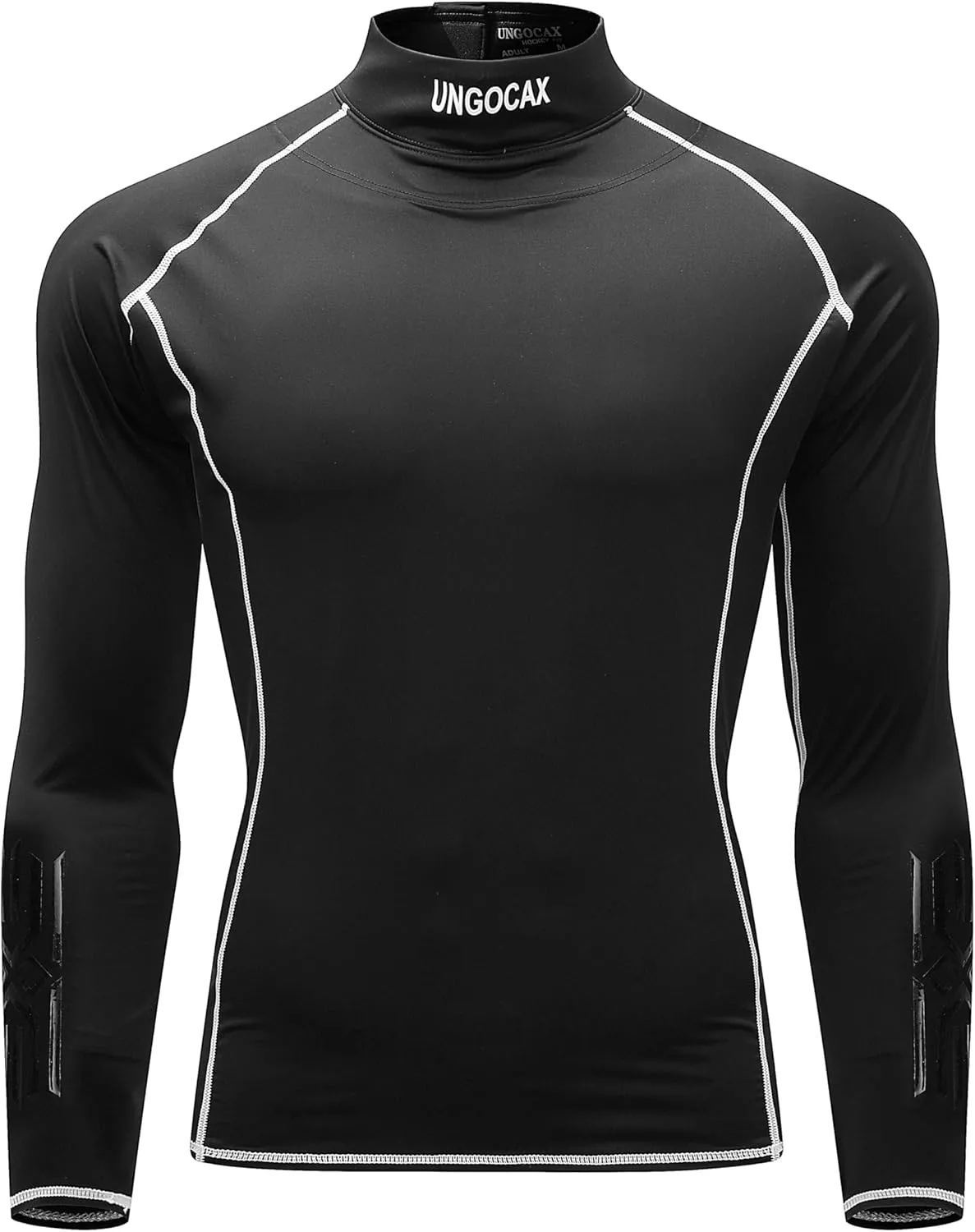 Hockey Shirt with Neck Guard for Adult and Youths,Long Sleeves Compression Shirt with Integrated Neck Guard
