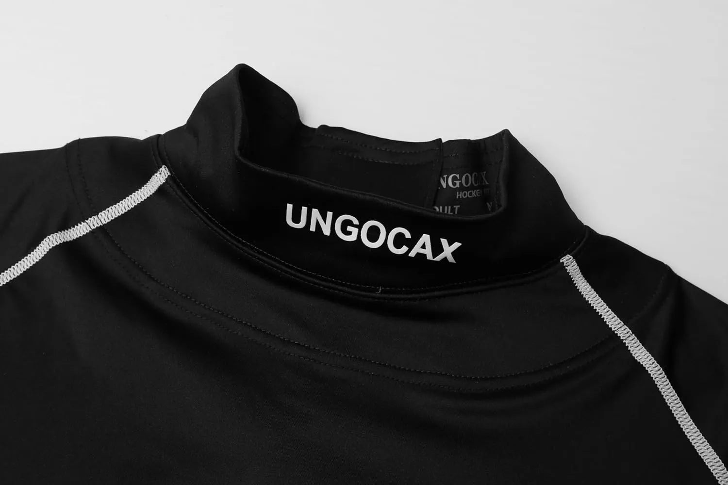 Hockey Shirt with Neck Guard for Adult and Youths,Long Sleeves Compression Shirt with Integrated Neck Guard