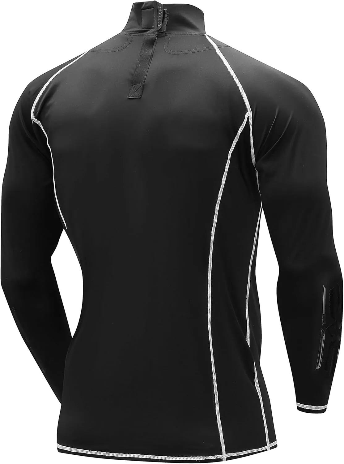 Hockey Shirt with Neck Guard for Adult and Youths,Long Sleeves Compression Shirt with Integrated Neck Guard