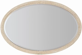Hooker Furniture Nouveau Chic Wood-Framed Oval Mirror in Natural