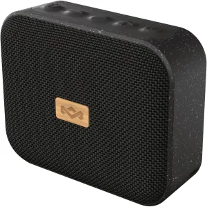 House of Marley Jammin' Portable Bluetooth Speaker, IPX5 Splashproof, 6-Hour Playtime, TWS Pair Mode, Eco-Friendly Design with Recycled Materials, Includes Lanyard, Compact Size (Signature Black)