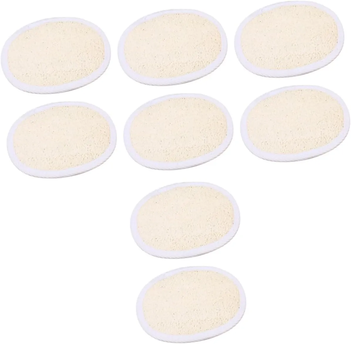 Housoutil 8pcs Natural Loofah Body Scrubbers Exfoliating Shower Pads for Gentle Skin Cleansing for Home Use Safe for Newborns and and Easy to Clean