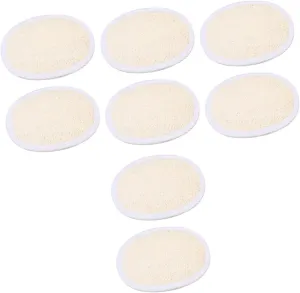 Housoutil 8pcs Natural Loofah Body Scrubbers Exfoliating Shower Pads for Gentle Skin Cleansing for Home Use Safe for Newborns and and Easy to Clean
