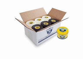 Howies Hockey Tape - Clear Shin Pad Tape/Black Cloth Tape (30 Pack) and Free Tape TIN