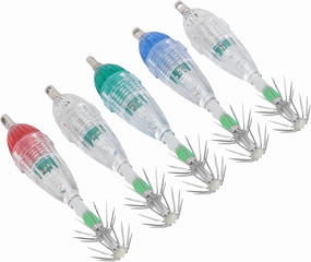 HUONIU Underwater LED Fishing Light, Luminous Drop Shape Lure, Waterproof and Flashing, 5 Colors in 1 Box, No Hook