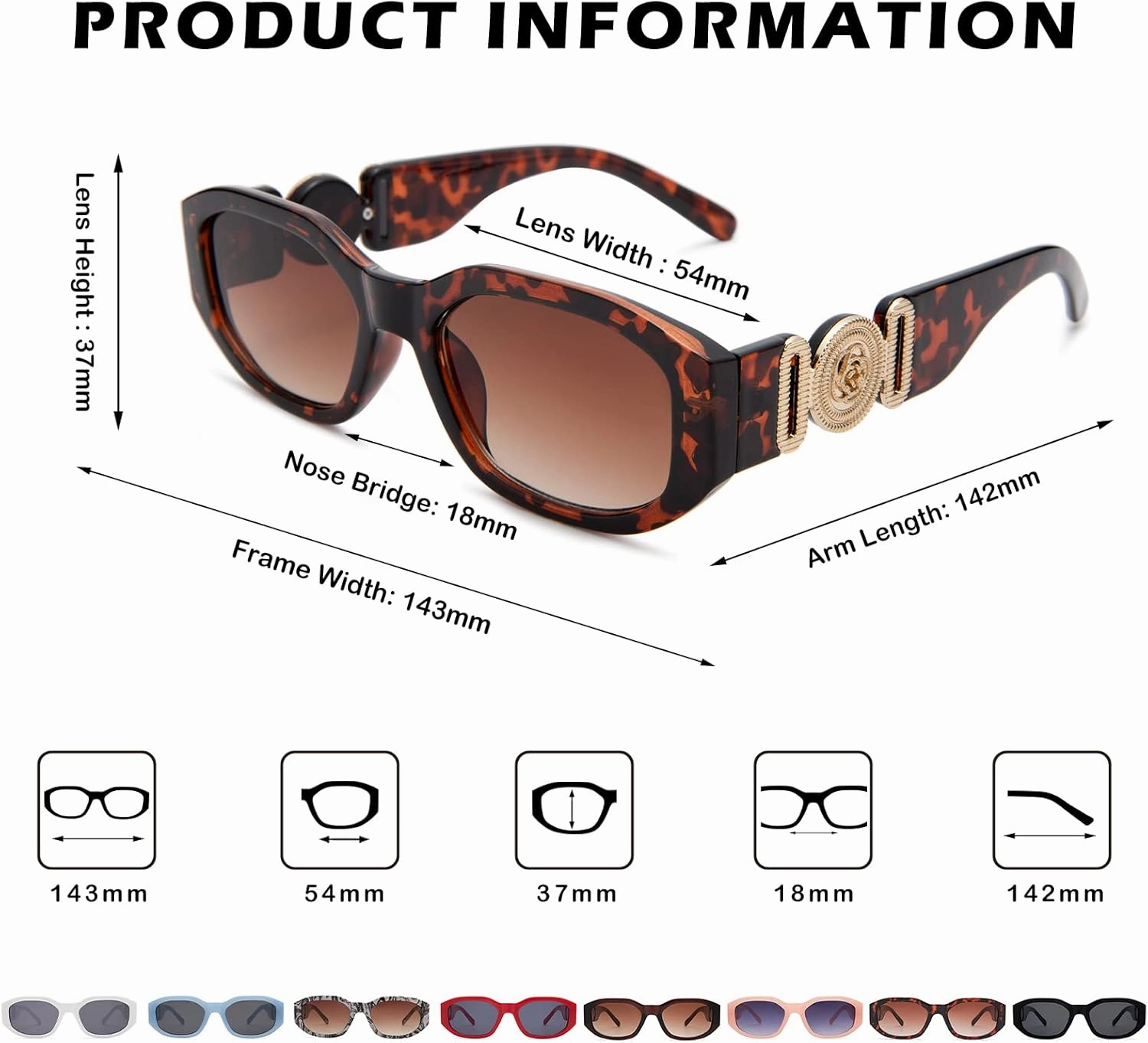 Hycredi Rectangle Sunglasses for Women Men Retro Driving Glasses 90’s Vintage Fashion Irregular Frame UV400 Protection