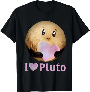 I Love Pluto Heart Cute Planet Space Science Astronomy Kids T-Shirt
