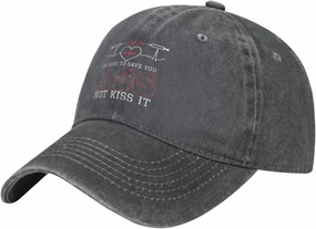 I'm A Nurse I'm Here to Save You Ass Not Kiss It Baseball Cap for Men Women Adjustable Vintage Washed Cotton Golf Hat