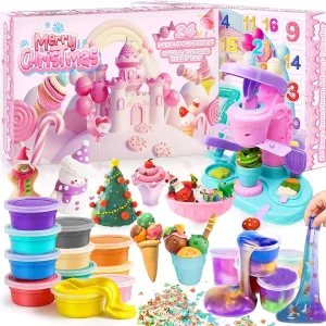 Ice Cream for Kids, Ice Cream Modeling Clay Kit Toy for Kids, Make Your Own Mini Desserts with Air Dry Clay, Color Dough with Slime Play Toy & Clay Dough