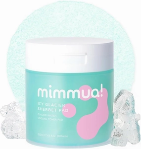 ICY Glacier Sherbet PAD - Instant Cooling Hydra Depuffer Sherbet Texture Gel Pads for Sunburn Redness Blemish Relief - Aftersun Soothing with Glacier Water - 7.43 fl.oz.(220ml), 60 Pads