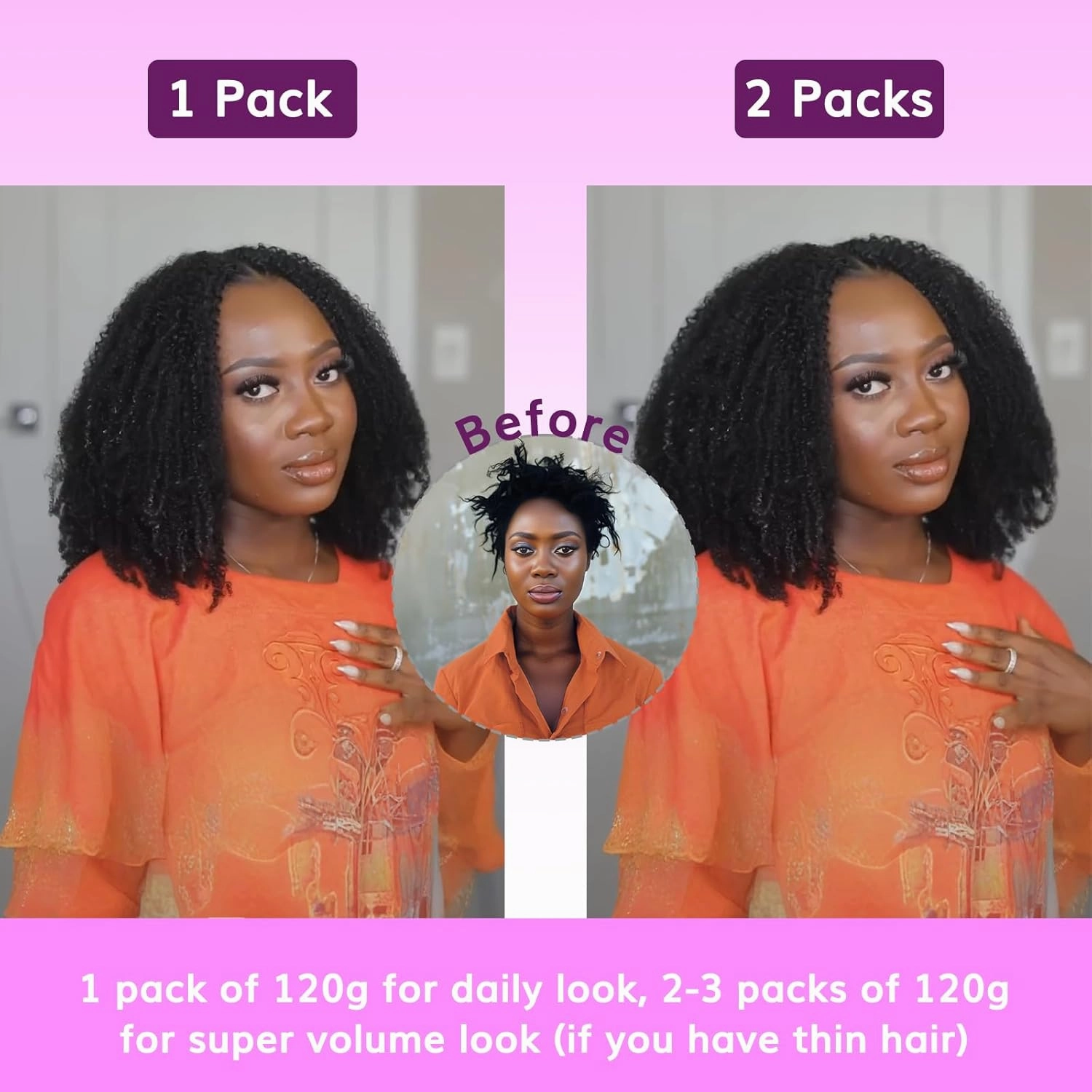 IDN BEAUTY Clip in Hair Extensions Real Human Hair Afro Kinky Curly 120g Natural Black Double-layer Lace Curly Clip In for Black Women Soft Breathable Lace Invisible Seamlessly Blending 7pcs 14 Inch