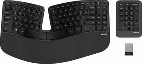 Incase Sculpt Ergonomic Keyboard – Designed by Microsoft – Split Keyset Design, Palm Rest, Contoured Layout, One-Touch Windows Button, AES 128-Bit Encryption, Includes Seperate Number Pad – Black
