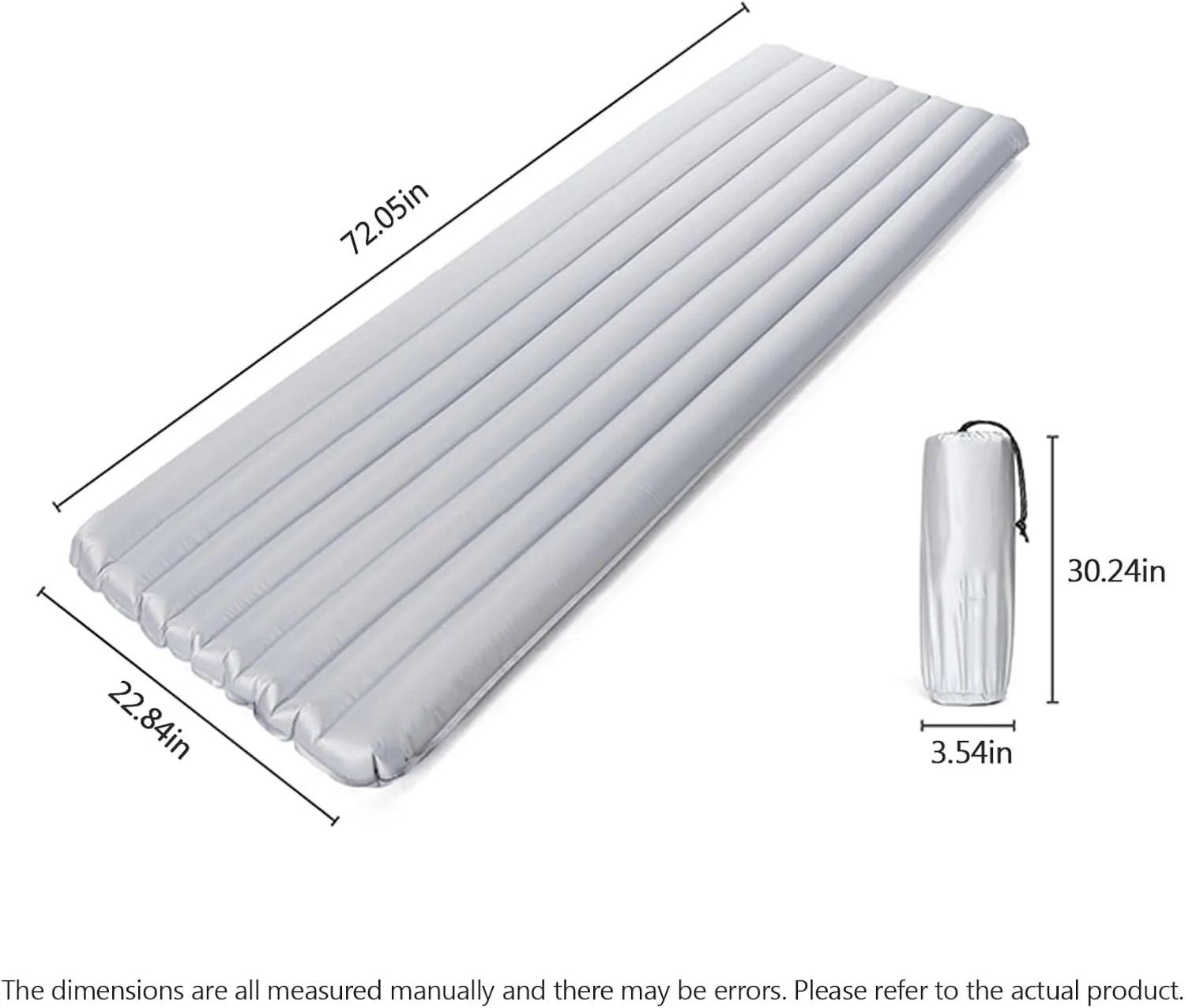 Inflatable Mattress, Outdoor Sleeping mat, Camping Tent Sleeping mat, Portable Sleeping mat and nap mat.(Silver)