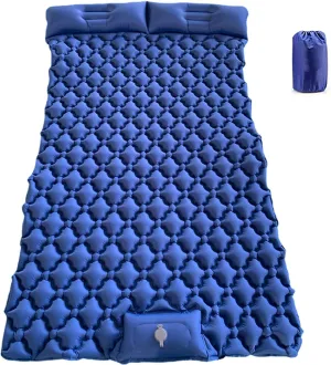 Inflatable Sleeping Mattress Self Inflating Camping Mat, Portable Sleeping Pad, Waterproof Comfortable Roll Mats with Pillow, Sleeping Pad with Built-in Air Pump, for Backpacking (