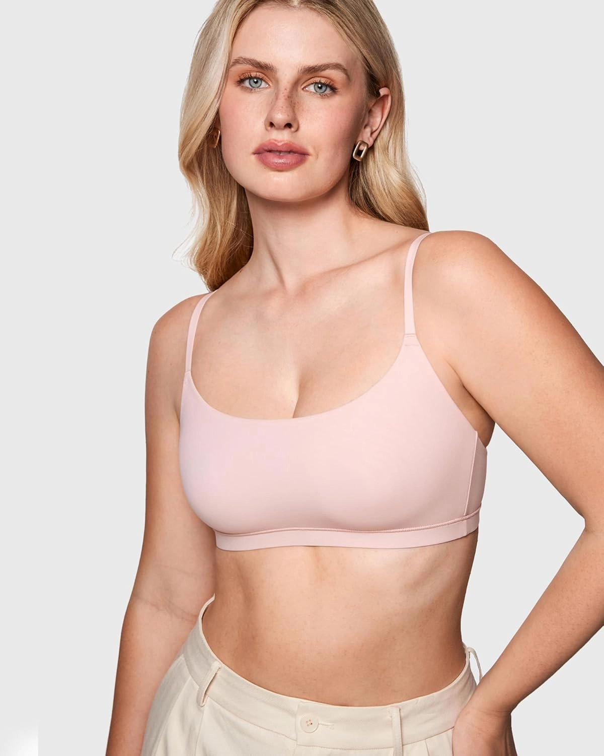 INLYRIC Women's Inbarely Bralettes Cami Bras No Underwire Wireless Seamless Unlined Comfort Sports Bra