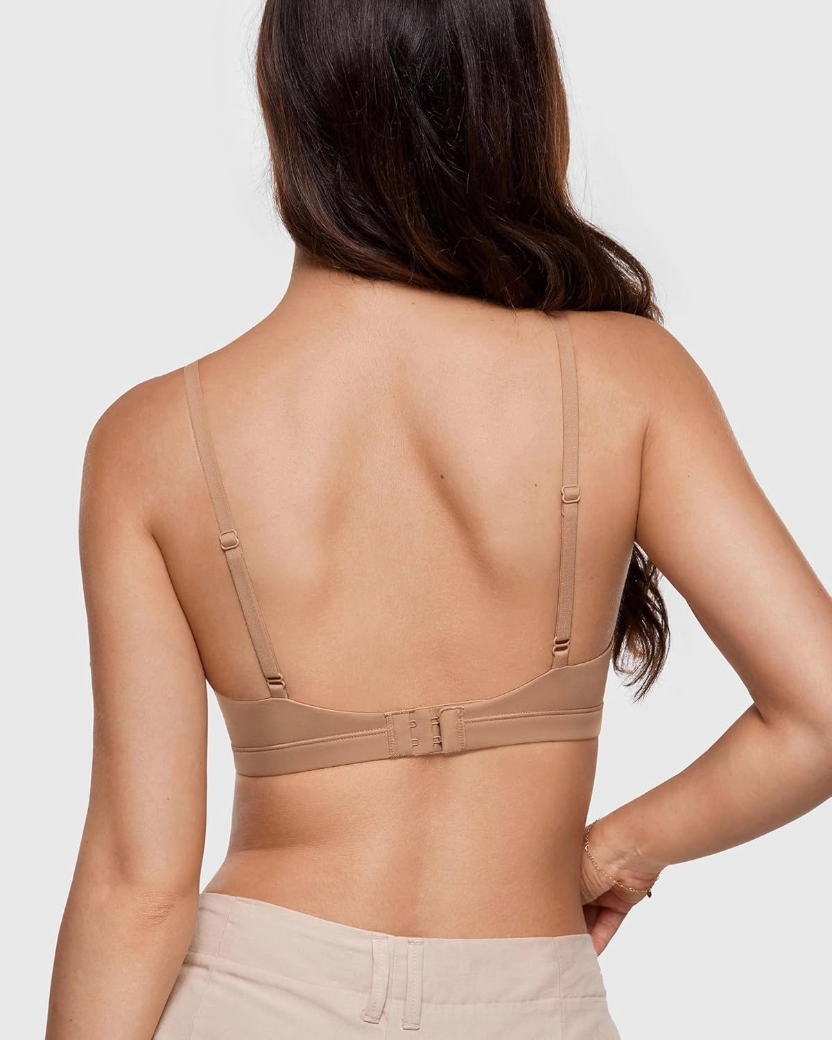 INLYRIC Women's Inbarely Triangle Bralette Comfortable Unlined V Neck Wireless Smoothing Bra Top Stretch