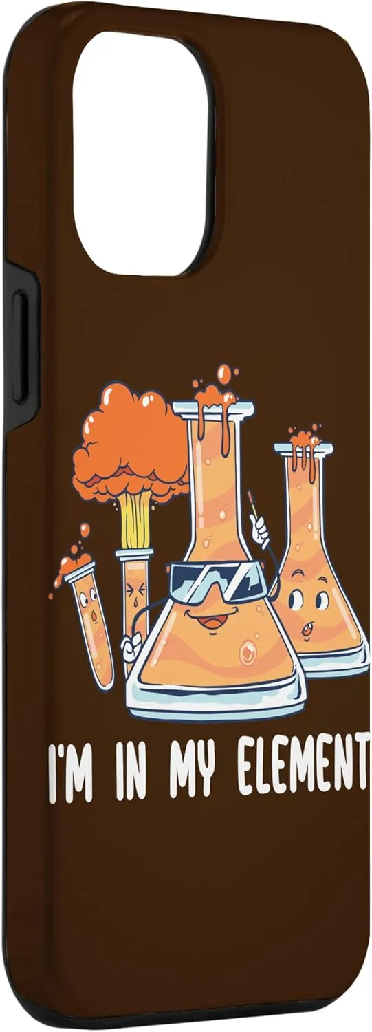 iPhone 14 Pro Max Funny Chemistry Pun Chemist Science Nerd Im In My Element Case