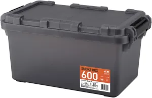 IRIS Modern Clear Black Smoke Box SMB-600, 44L, 176 lbs Capacity, Stackable, Lockable, Waterproof, 25x14.6x12.8 inches