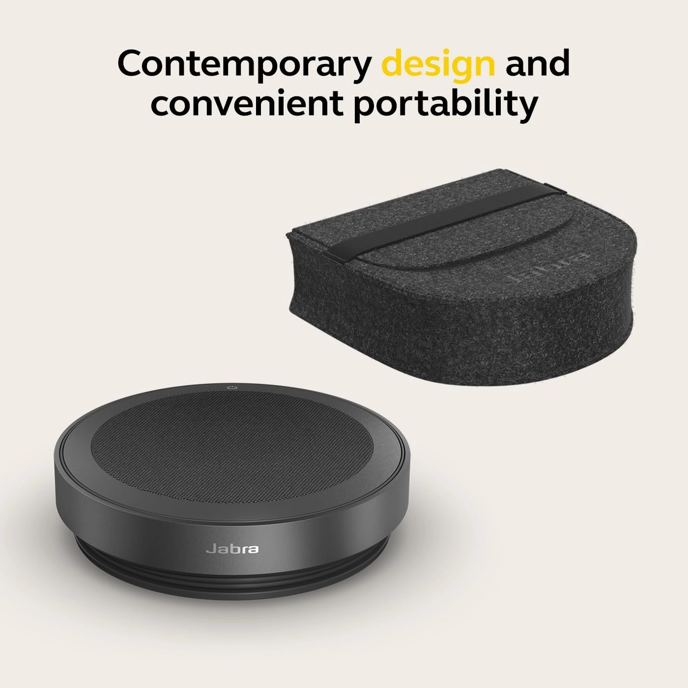 Jabra Speak2 75 Wireless Bluetooth Speakerphone - Portable Speaker with 4 Noise-Cancelling Mics, 65mm Full-Range Speakers & Super-Wideband Audio - Certified Microsoft Teams Speaker - Dark Grey