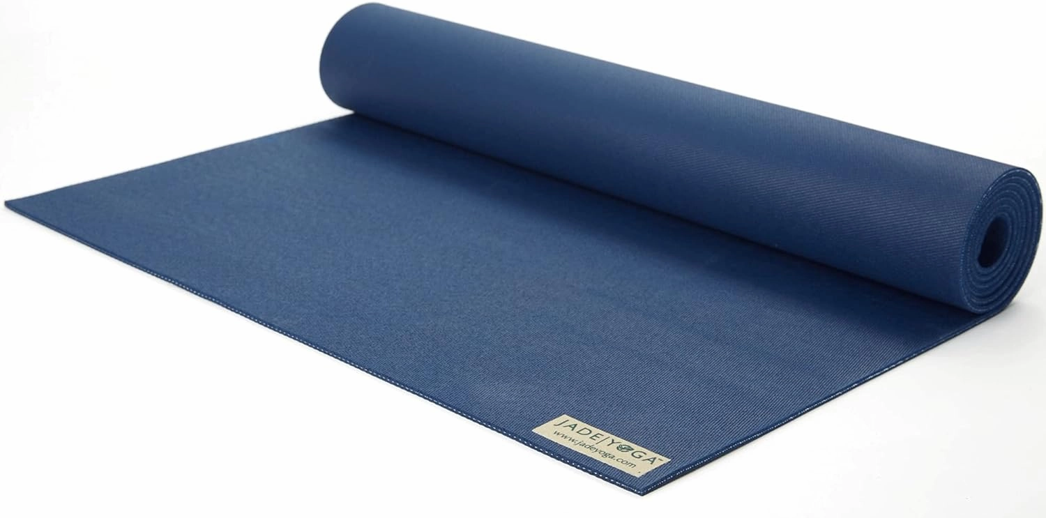 JadeYoga Travel Yoga Mat - Packable, Lightweight, and Portable Yoga Mat - Non-Slip Natural Rubber Mat for Women & Men - Great for Yoga, Home, Gym, Pilates, Fitness, and Stretching
