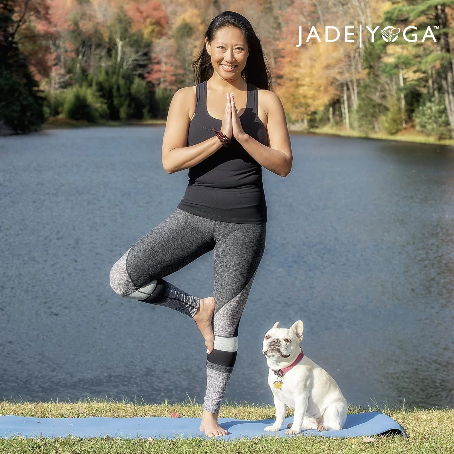 JadeYoga Travel Yoga Mat - Packable, Lightweight, and Portable Yoga Mat - Non-Slip Natural Rubber Mat for Women & Men - Great for Yoga, Home, Gym, Pilates, Fitness, and Stretching