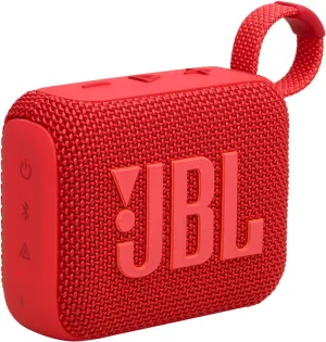JBL Go 4 - Ultra-Portable, Waterproof and Dustproof Bluetooth Speaker, Big Pro Sound with Punchy bass, 7-Hour Built-in Battery, Made in Part with Recycled Materials (Red)