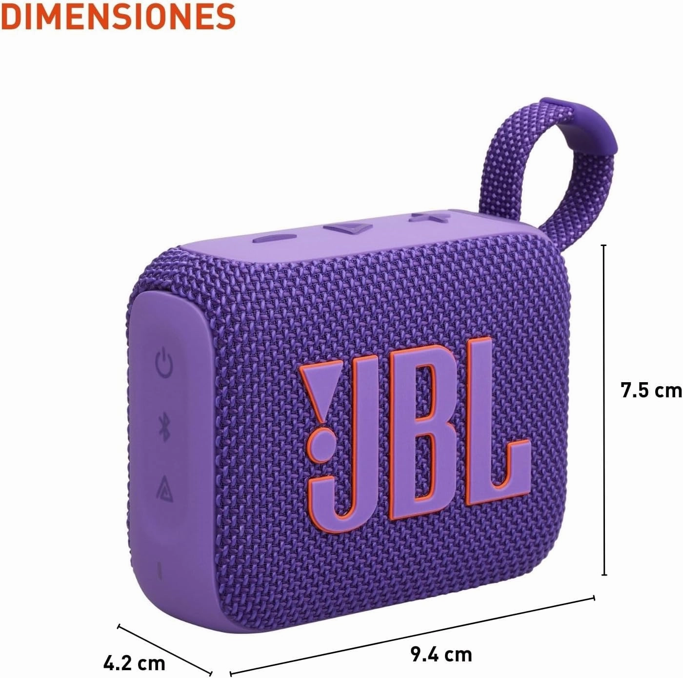 JBL Go 4 - Ultra-Portable, Waterproof and Dustproof Bluetooth Speaker, Big Pro Sound with Punchy bass, 7-Hour Built-in Battery, Made in Part with Recycled Materials (Purple)