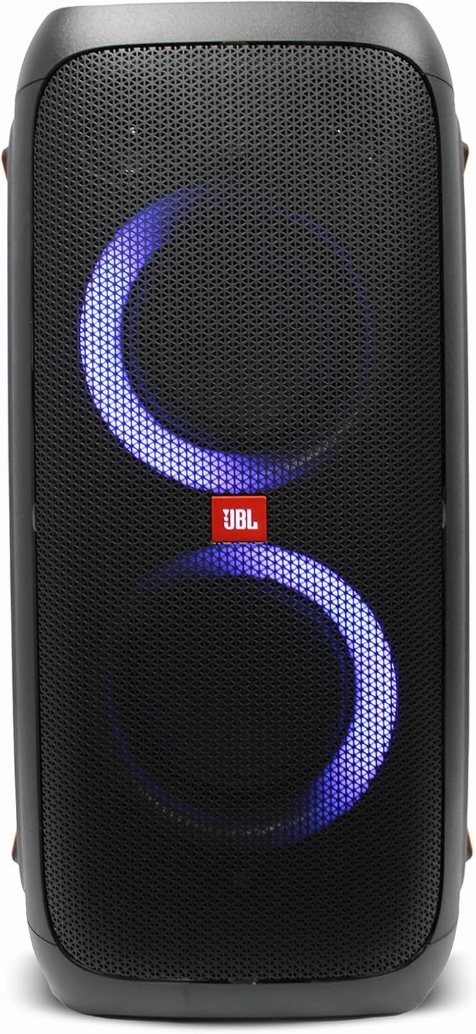 JBL PartyBox 310 Portable Bluetooth Speaker with Lights (JBLPARTYBOX310AM)   Wireless Two Microphone System with Receiver   AUX Cable   Microfiber Cloth