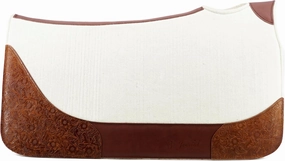 Jeereal 32"x34" Western Horse Saddle Pad 100% Wool Blend Felt,Comfortable Durable Shock-Absorbing (Beige)