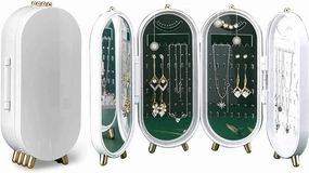 Jewellery Box Organiser for Necklace Earrings Bracelets Rings Stackable Layer Velvet