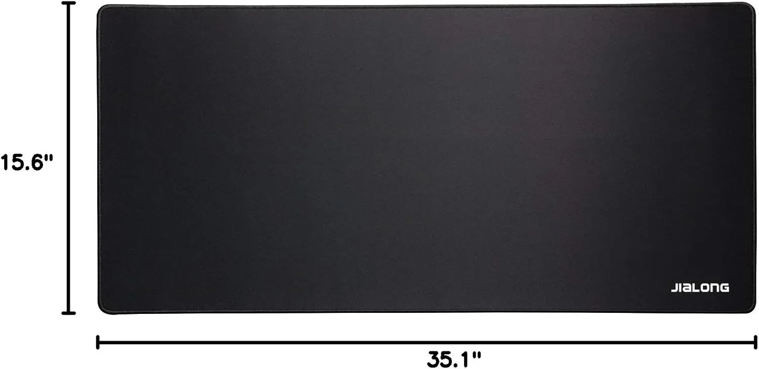 JIALONG Large Gaming Mouse Pad, XXL Desk Mousepad with Stitched Edges, Non-Slip Base Keyboard Pad for Gamer, Office & Home Classic Black