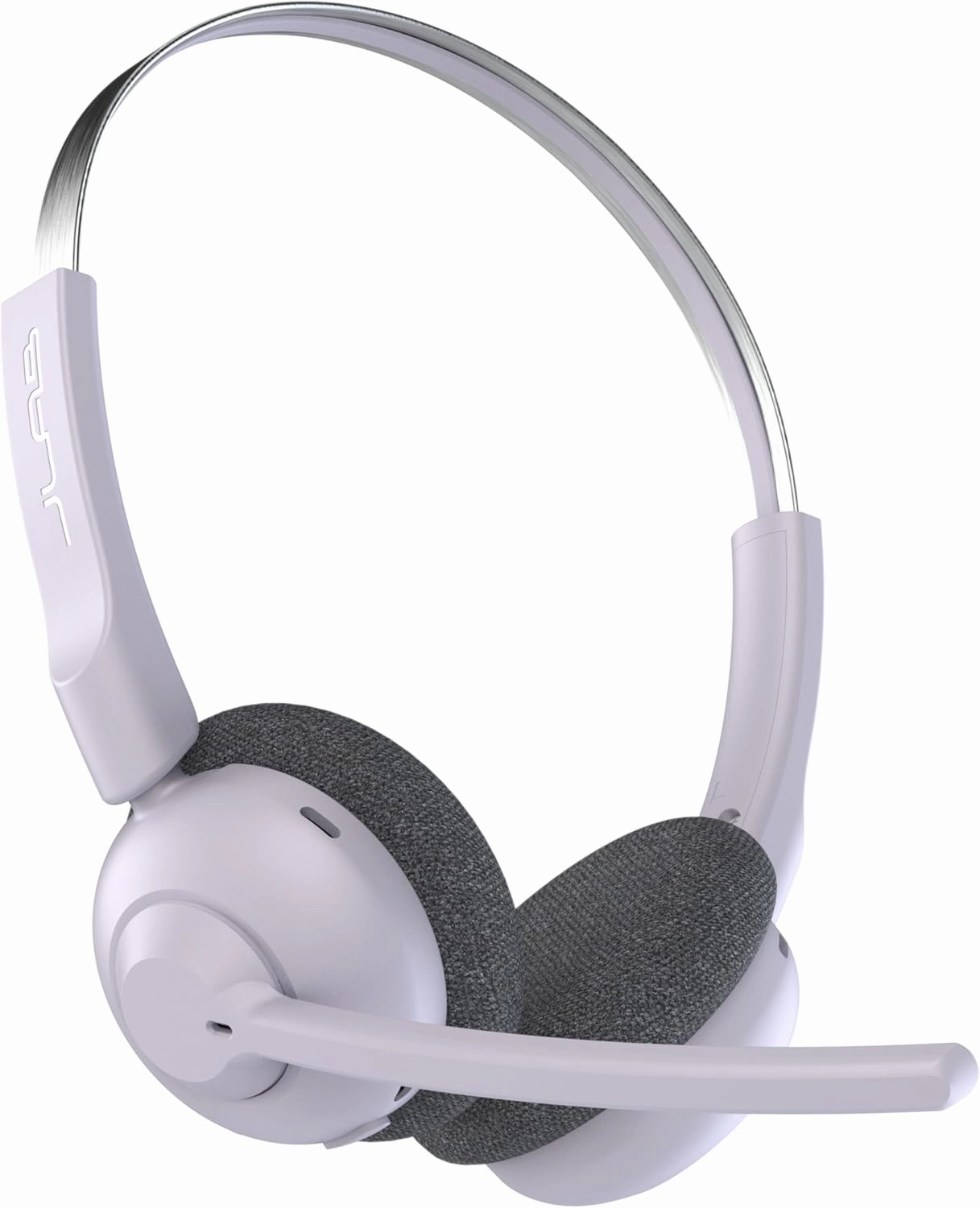 JLab Go Work Pop On-Ear Wireless Headset, Lilac, 50  Hours Playtime, Bluetooth Multipoint, Rotating Boom Mic, Noise Canceling MEMS Microphone, Light-Weight and Portable, for PC/Mac or Mobile