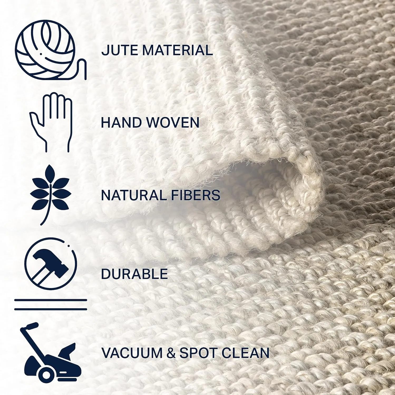 JONATHAN Y NRF102B-218 Pata Hand Woven Chunky Jute Light Ivory 2 ft. x 18 ft. Runner Rug, Bohemian, Transitional, Rustic for Home, Bedroom, Living Room, Kitchen, Entryway/Hallway