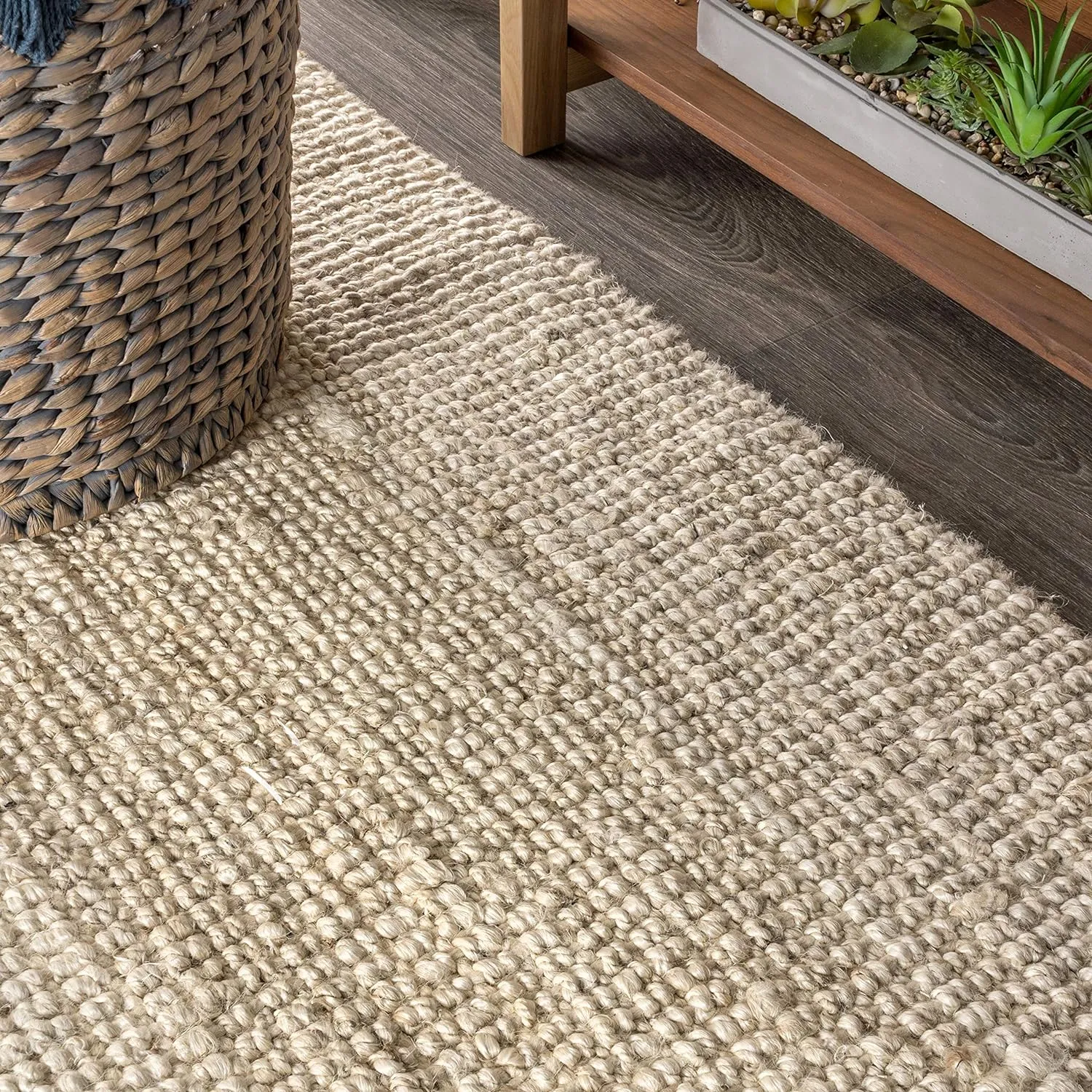JONATHAN Y NRF102B-218 Pata Hand Woven Chunky Jute Light Ivory 2 ft. x 18 ft. Runner Rug, Bohemian, Transitional, Rustic for Home, Bedroom, Living Room, Kitchen, Entryway/Hallway