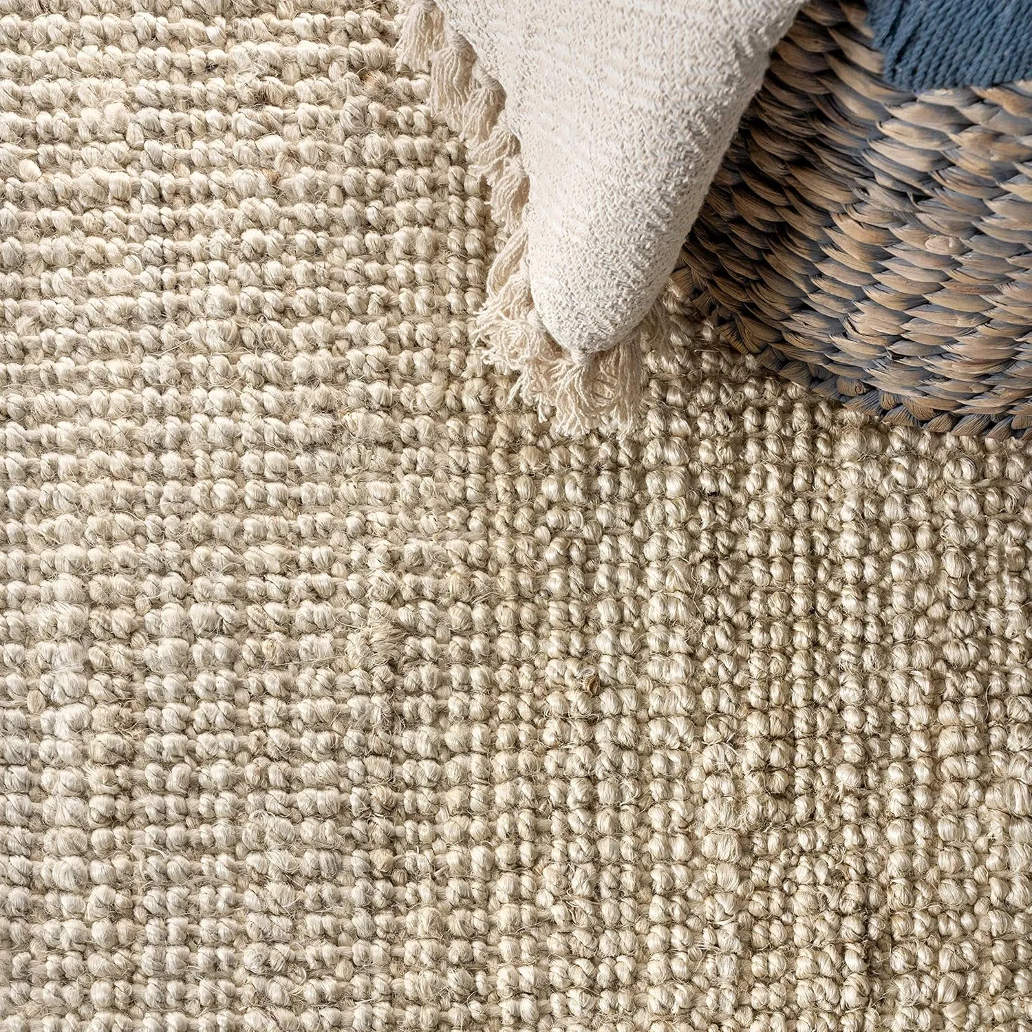 JONATHAN Y NRF102B-218 Pata Hand Woven Chunky Jute Light Ivory 2 ft. x 18 ft. Runner Rug, Bohemian, Transitional, Rustic for Home, Bedroom, Living Room, Kitchen, Entryway/Hallway