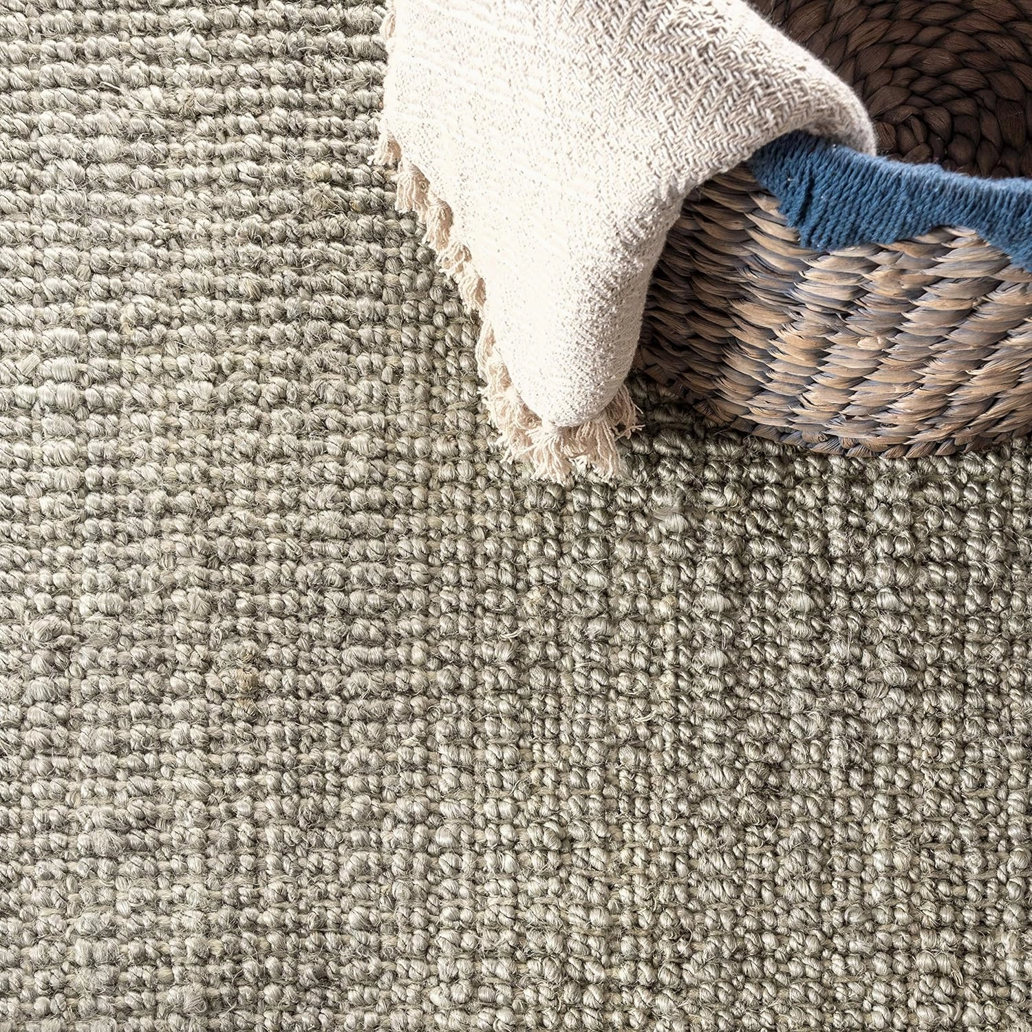 JONATHAN Y NRF102C-212 Pata Hand Woven Chunky Jute Gray 2 ft. x 12 ft. Runner Rug, Bohemian, Transitional, Rustic for Home, Bedroom, Living Room, Kitchen, Entryway/Hallway