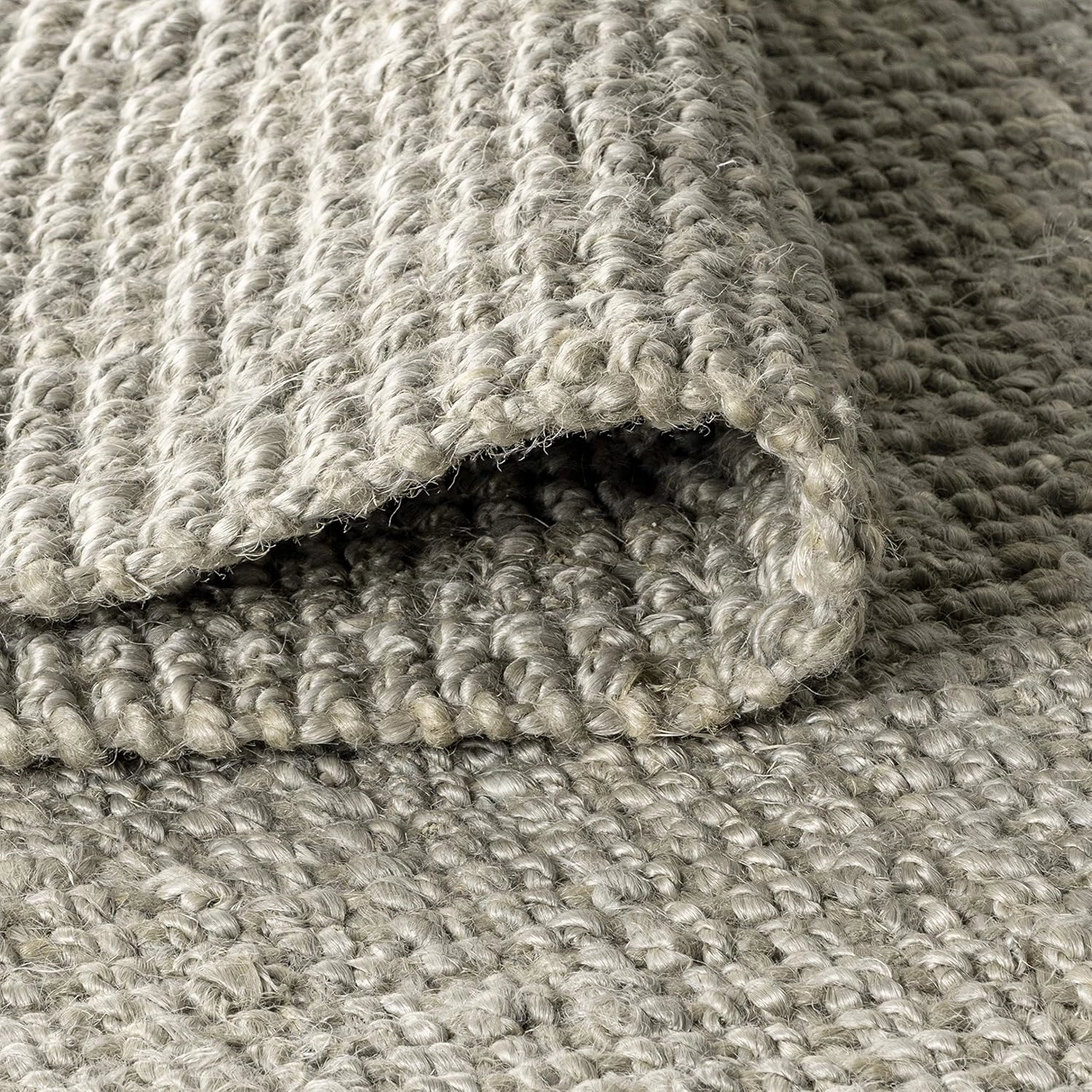 JONATHAN Y NRF102C-218 Pata Hand Woven Chunky Jute Gray 2 ft. x 18 ft. Runner Rug, Bohemian, Transitional, Rustic for Home, Bedroom, Living Room, Kitchen, Entryway/Hallway
