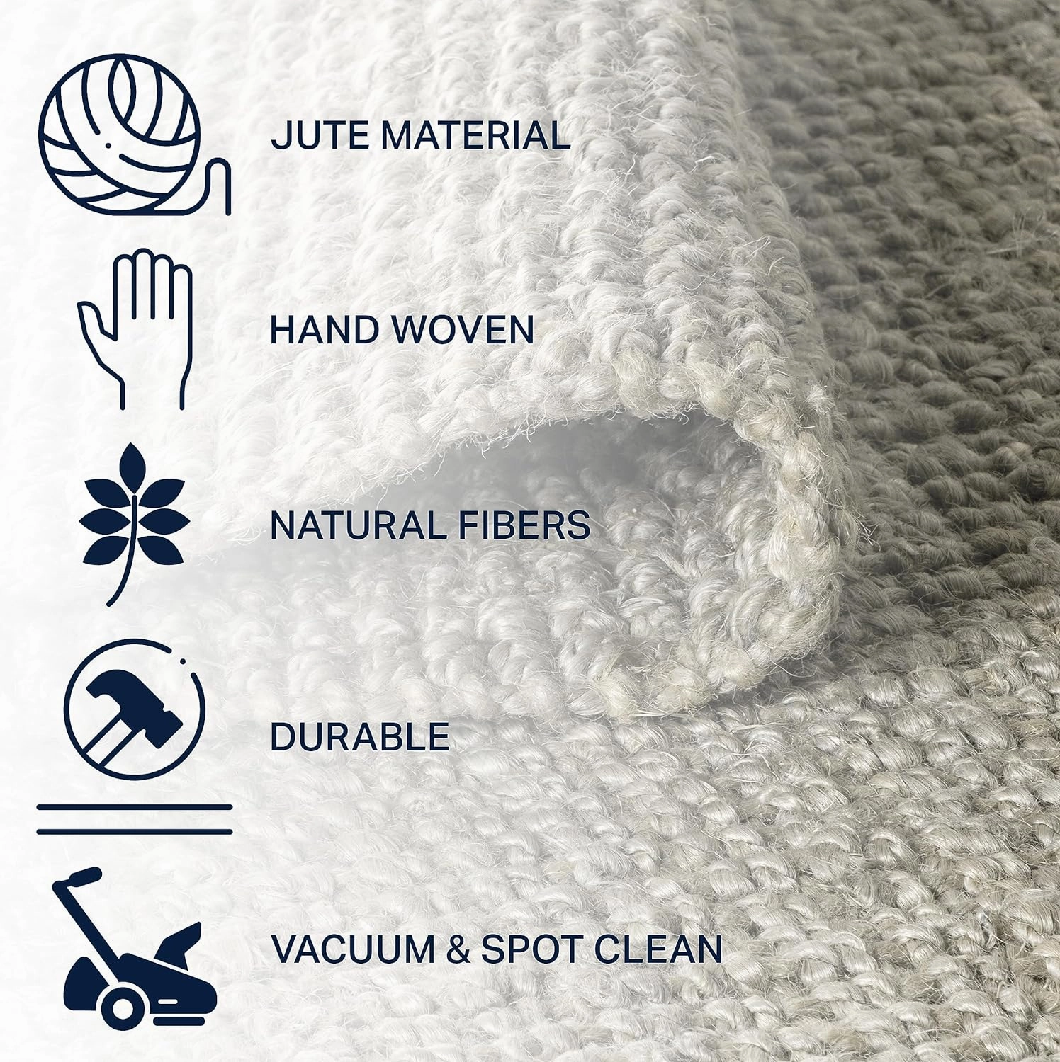 JONATHAN Y NRF102C-218 Pata Hand Woven Chunky Jute Gray 2 ft. x 18 ft. Runner Rug, Bohemian, Transitional, Rustic for Home, Bedroom, Living Room, Kitchen, Entryway/Hallway