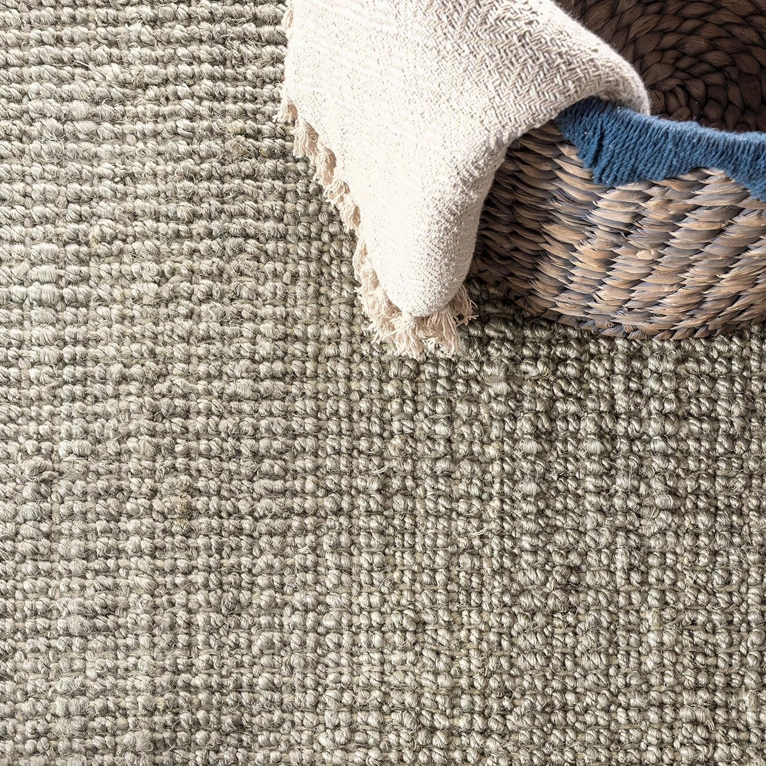JONATHAN Y NRF102C-218 Pata Hand Woven Chunky Jute Gray 2 ft. x 18 ft. Runner Rug, Bohemian, Transitional, Rustic for Home, Bedroom, Living Room, Kitchen, Entryway/Hallway