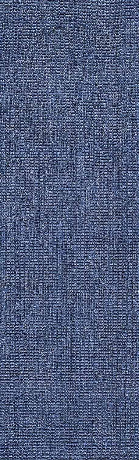 JONATHAN Y NRF102D-218 Pata Hand Woven Chunky Jute Navy 2 ft. x 18 ft. Runner Rug, Bohemian, Transitional, Rustic for Home, Bedroom, Living Room, Kitchen, Entryway/Hallway