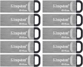 Kingston 64GB DataTraveler Kyson USB 3.2 Gen 1 200MB/s Read Metal Flash Drive (10-Pack) (10 Items)