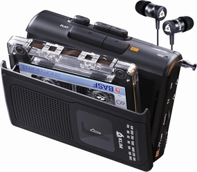 KLIM K8 Cassette Tape Player Portable   Cassette Recorder   New   AM/FM Walkman Cassette Player   Built-in Microphone & Speaker   Headphone Jack & Earphones