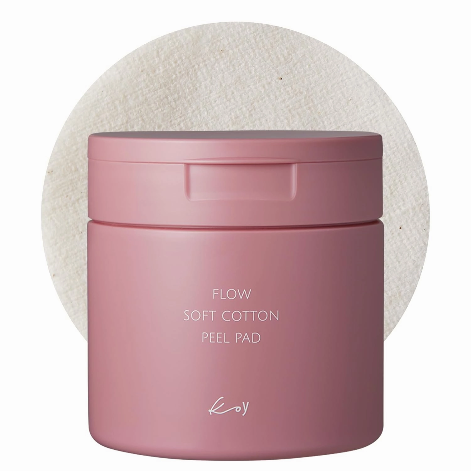 KOY Flow Soft Cotton Peel Pad - 100% Vegan Cotton Fabric Toner Pads for Pore Exfoliation and Hydration - Skin Soothing Booster -Built in Grip for Convenient Application - Korean Skin Care