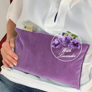 KOYA Naturals Soft Velvet Microwave Heating Pad for Cramps with Lavender- Microwavable Moist Heat Bag - for Neck, Muscles, Joints, Stomach Pain, Menstrual Cramps (Lavender Color)