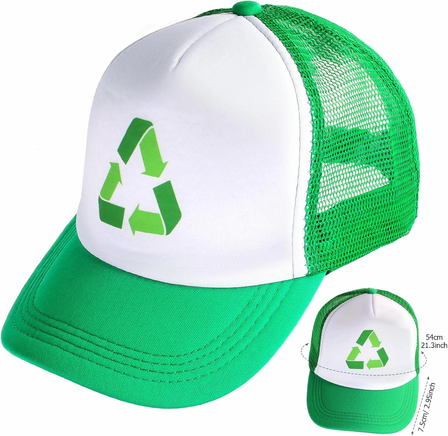 Kyson Kids Garbage Man Costume Kit Waste Management Dress Up Recycle Trash Vest Trucker Hat Gloves Bag for Career Day