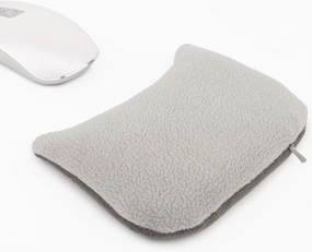 Large Mouse Wrist Rest Bean Bag, Ergonomic Mouse Support Pad Filled Ergo Beads for Computer, Laptop, PC Gaming (Gray)