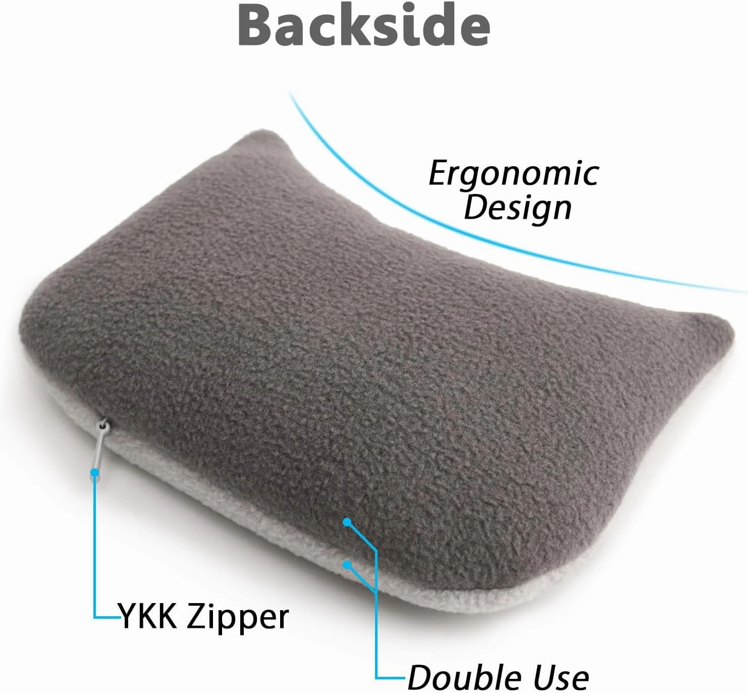 Large Mouse Wrist Rest Bean Bag, Ergonomic Mouse Support Pad Filled Ergo Beads for Computer, Laptop, PC Gaming (Gray)
