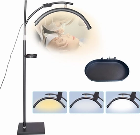 Lash Light - Lash Lamp for Eyelash Extensions - Adjustable LED Floor Eyelash Light - Black